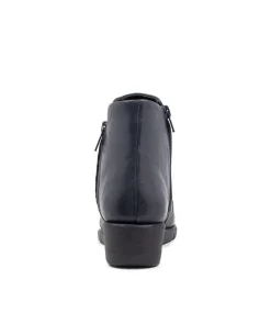 Women SUPERSOFT Boots|Comfort-Maxie Navy Leather Ankle Boots