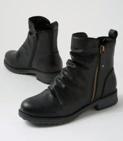 Women I LOVE BILLY Boots-Mayip Black Ankle Boots