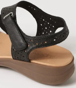 Women SUPERSOFT Comfort|Sandals-Maz2 Black Leather Sandals