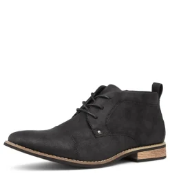 UNCUT Boots|Casuals-Mcquillian Black Ankle Boots