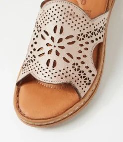 Women COLORADO Comfort|Slides-Melbas Light Pink Leather Slides