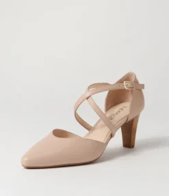 Women SUPERSOFT Comfort|Heels-Melborns2 Nude Leather Heels