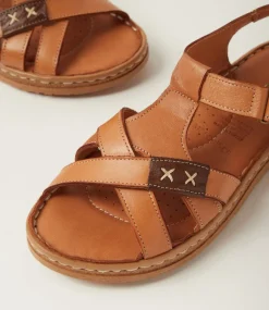 Women COLORADO Comfort|Flats-Melody Tan Leather Sandals