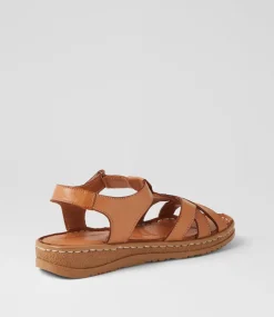 Women COLORADO Comfort|Flats-Melody Tan Leather Sandals