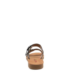 Women I LOVE BILLY Flats|Slides-MELTON BLACK SMOOTH