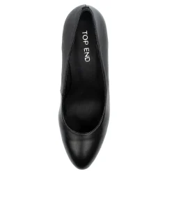 Women TOP END Heels-MELVINA BLK NATURAL HEEL
