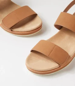Women I LOVE BILLY Flats|Sandals-Merella Tan Nubuck Pu Sandals