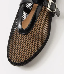 Women I LOVE BILLY Flats-Meshine Black Patent Pu Mesh Flat Shoes