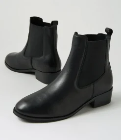 Women DIANA FERRARI Boots-Metah Black Leather Chelsea Boots