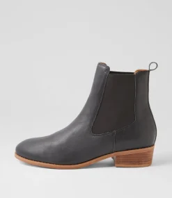 Women DIANA FERRARI Boots-Metah Dark Denim Leather Chelsea Boots
