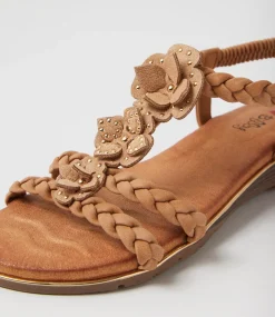 Women I LOVE BILLY Flats|Sandals-Meten Tan Sandals