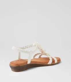 Women I LOVE BILLY Flats|Sandals-Meten White Sandals