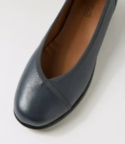 Women SUPERSOFT Comfort|Wedges-Mexxi Navy Leather Wedges