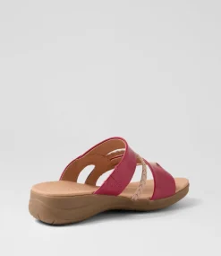 Women SUPERSOFT Comfort|Slides-Mia2 Ruby Blush Leather Slides