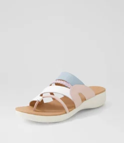 Women SUPERSOFT Comfort|Slides-Mia2 White Pastel Multi Slides