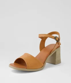 Women DIANA FERRARI Heels|Sandals-Micente Tan Leather Sandals