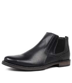 COLORADO Boots|Casuals-Mills Black Leather Ankle Boots