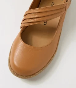 Women COLORADO Comfort|Mary Janes-Milly Tan Leather Flat Shoes