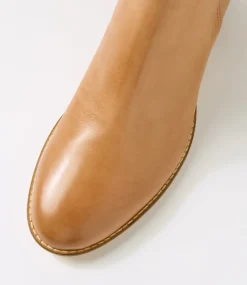 Women DIANA FERRARI Boots-Mocker Tan Leather Ankle Boots