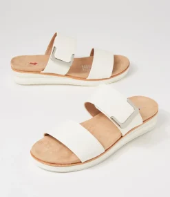 Women I LOVE BILLY Flats|Sandals-Molka White Sandals