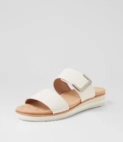 Women I LOVE BILLY Flats|Sandals-Molka White Sandals