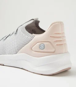Women SUPERSOFT Comfort|Sneakers-Movei Light Grey Pink Leather Sneakers