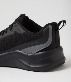Women SUPERSOFT Comfort|Sneakers-Movement Black Leather Sneakers