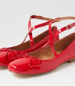 Women TOP END Flats-Mowwie New Red Patent Leather Ballet Flats