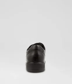 LYNX Senior School Shoes-MYLIE SNR E BLACK LEATHER