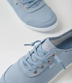 Women I LOVE BILLY Sneakers-Mynka Denim Blue Canvas Lace Ups Sneakers