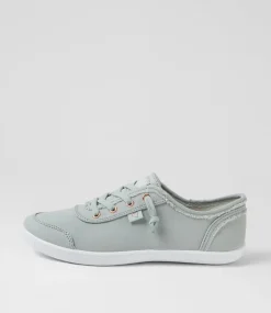 Women I LOVE BILLY Sneakers-Mynka Sage Canvas Lace Ups Sneakers