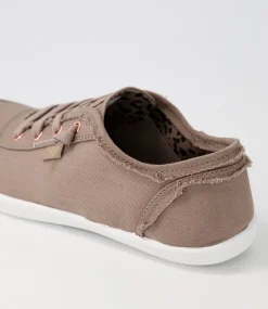 Women I LOVE BILLY Sneakers-Mynka Taupe Canvas Sneakers
