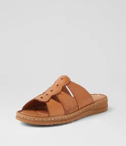 Women COLORADO Comfort|Slides-Myrtle Tan Leather Slides