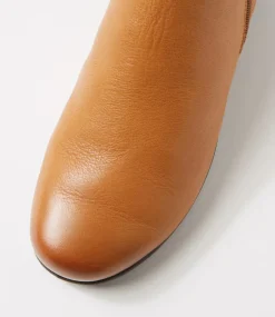 Women SUPERSOFT Boots|Comfort-Mysaria New Tan Leather Ankle Boots