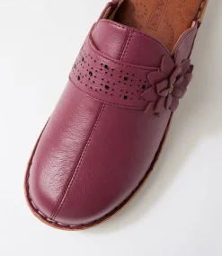 Women COLORADO Comfort|Heels-Nadia Cranberry Leather Heels