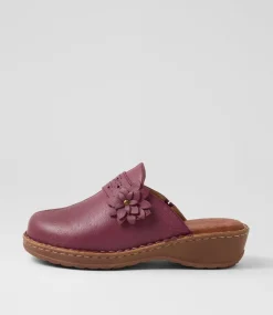 Women COLORADO Comfort|Heels-Nadia Cranberry Leather Heels