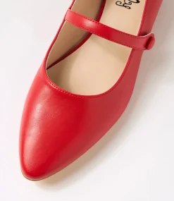Women I LOVE BILLY Flats-Nalie Red Flat Shoes