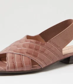 Women DIANA FERRARI Flats|Sandals-Namelia Taupe Leather Sandals