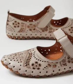 Women COLORADO Flats-Nanette Silver Grey Leather Flat Shoes