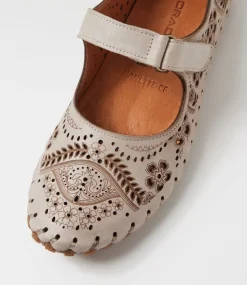 Women COLORADO Flats-Nanette Silver Grey Leather Flat Shoes