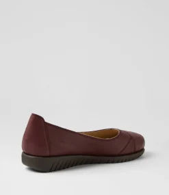 Women SUPERSOFT Comfort|Flats-Natie Wine Leather Ballet Flats