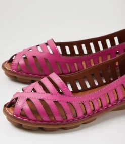 Women COLORADO Comfort|Flats-Neema Fuchsia Leather Flat Shoes