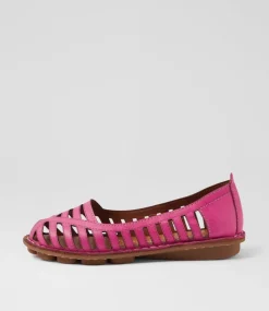Women COLORADO Comfort|Flats-Neema Fuchsia Leather Flat Shoes