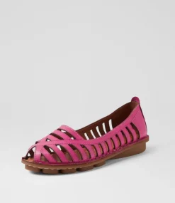 Women COLORADO Comfort|Flats-Neema Fuchsia Leather Flat Shoes