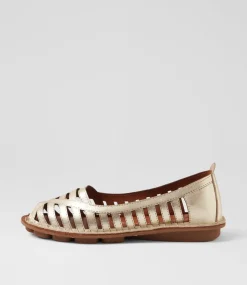 Women COLORADO Comfort|Flats-Neema Gold Leather Flat Shoes