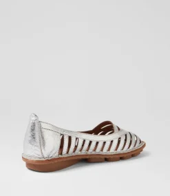 Women COLORADO Comfort|Flats-Neema Silver Leather Flat Shoes