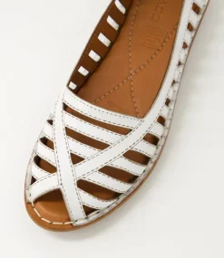 Women COLORADO Comfort|Flats-Neema White Leather Flat Shoes