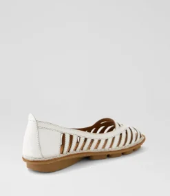 Women COLORADO Comfort|Flats-Neema White Leather Flat Shoes