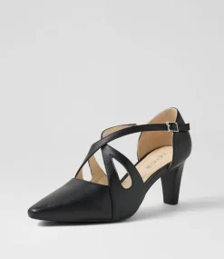 Women SUPERSOFT Dress|Comfort-Nessi Black Leather Heels
