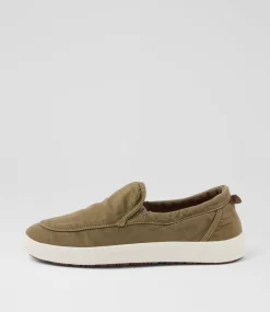 COLORADO Sneakers|Casuals-Nezar Taupe Washed Canvas Sneakers